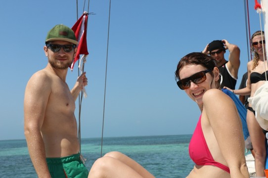 Belize - Rendezvous Island - On se boat!