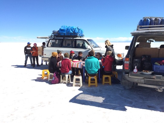 Bolivien - Salar de Uyuni - Mahlzeit :)