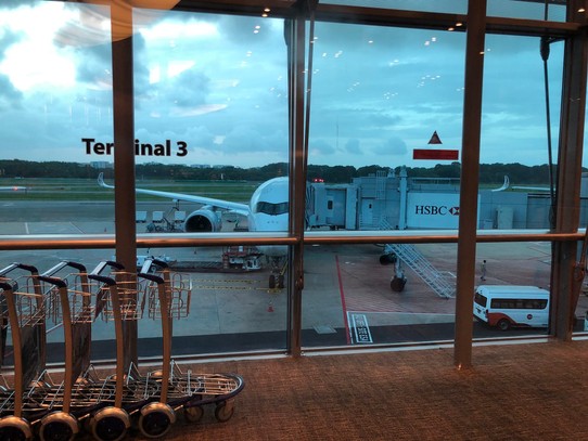 Singapur - Changi - Unser Flugzeug nach Christchurch 