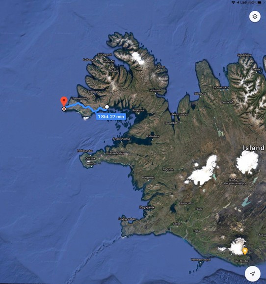 Island - Vesturbyggð - Und jetzt geht es von Brjánslækur ans Ende der Welt... Ach nein. Nur an den westlichsten Punkt von Europa! Also los. Start um 12:30 Uhr👍
