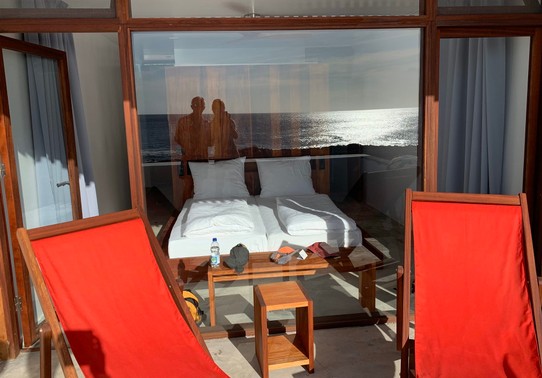 Cap-Vert -  - Notre chambre... au bord de la mer 👍😍