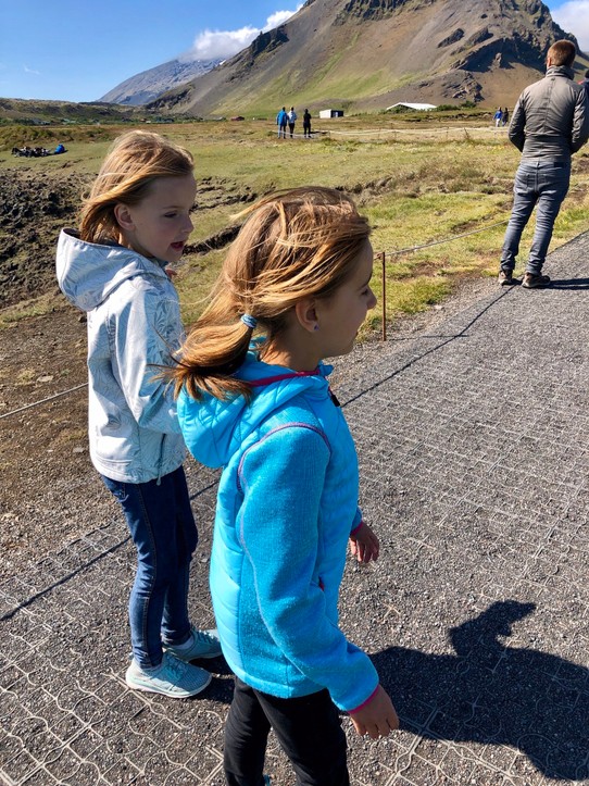 Island - Arnarstapi - Unsere beiden kleinen Heldinnen finden es heute mega witzig, sobald sie eine Schwalbe nur von weitem sehen, kreischend wegzurennen 😬😆 Das war gestern für sie wohl ein eindrückliches Erlebnis 😃