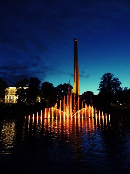 Finnland - Tampere - Wasser-Licht show zur 240 Jahr Feier