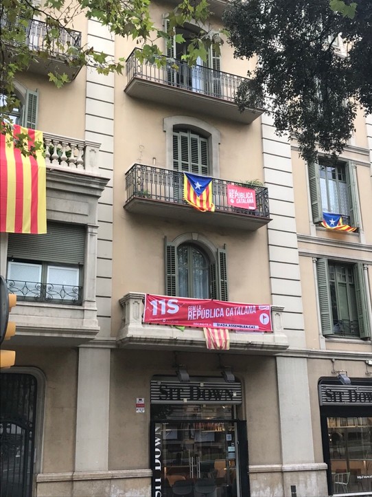 Spain - Barcelona - Flags for independence 