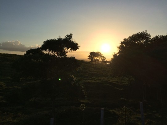 Guatemala - El Zotz - Den Sunset konnten wir aufgrund unserer Open-Air Sitzgelegenheit live miterleben. 