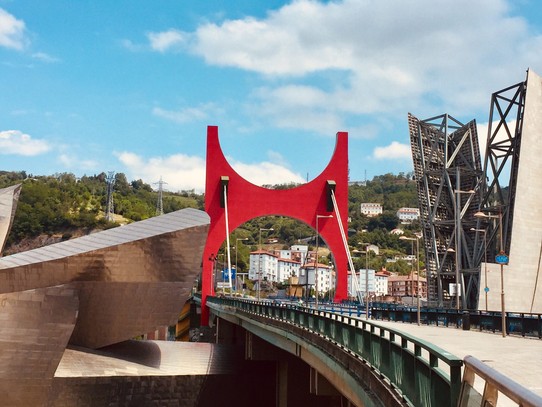 Spanien - Bilbao - Brücke bei Guggenheim