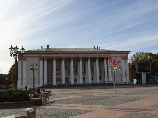 Belarus - Grodno - Opposite the Minor Basilica - a Soviet Administrative building