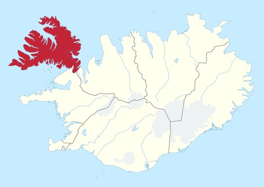 Island - Drangsnes - So sieht das dann von etwas weiter weg betrachtet aus... Auch hier habe ich unsere heutige Route markiert. Ganz dünn und in blau 😉