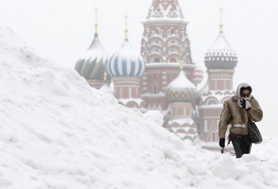 Russland - Moskau - First snow! Winter is coming to Moscow! 12th January 2016
