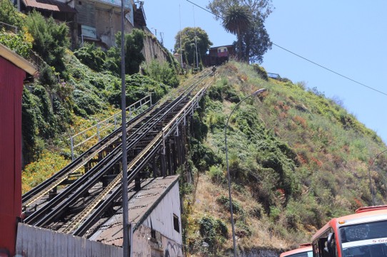 Chile - Valparaíso - 162 Jahre fährt diese Bahn schon !!!!!