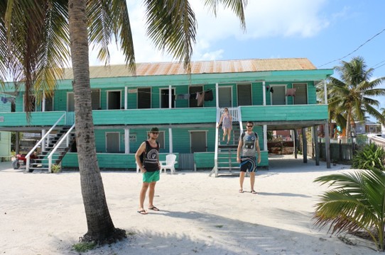 Belize - Caye Caulker - Unsere Unterkunft direkt am Meer - simple, sauber und Hammer Preis-/Leistung