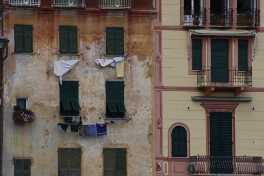 Italy - Portofino - Im Nobelort sind die Fassaden auch nur aufgemalt