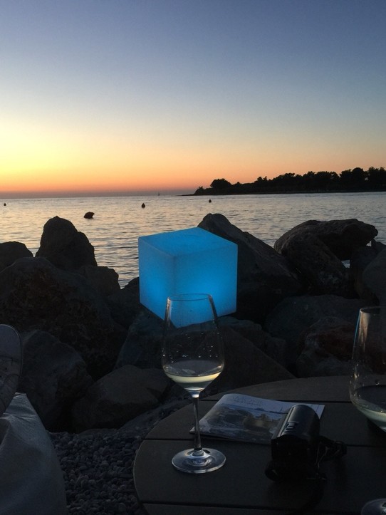 Kroatien - Oprtalj - Abendstimmung in Novigrad Sonnenuntergang in Novigrad beiAmore