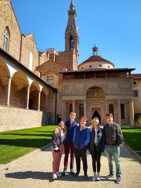 Italy - Florence - Courtyard at Santa Croce