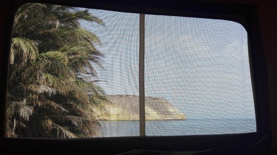 Spanien - Pulpí - Blick aus dem Fenster meines Aufstelldaches (Hochbett :) )