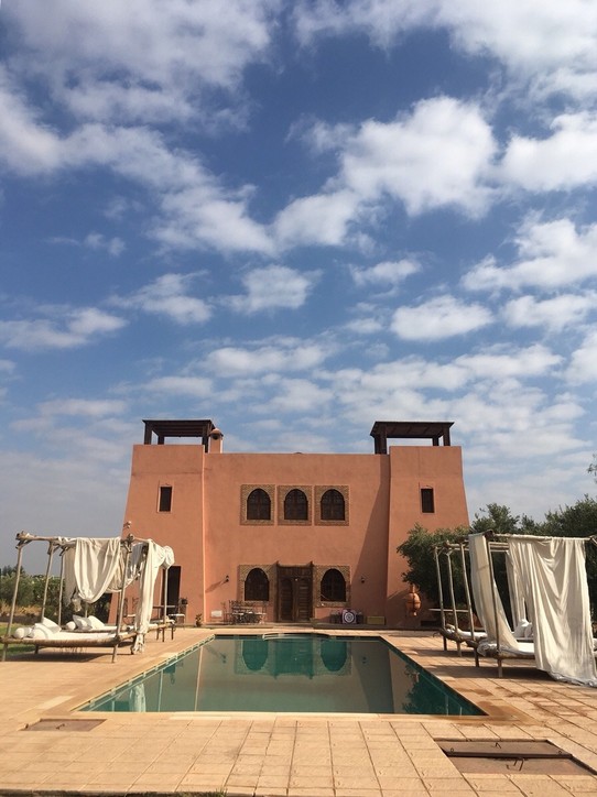 Maroc - Al Haouz - Riad couleur sable chez Eliane (Bruxelloise) 