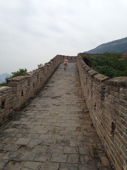 China - Beijing - Femke op de Chinese Muur! Wat was dat mooi zeg!