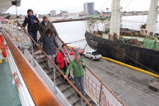 Chile - Punta Arenas - Abgang von Bord zu Shopping in die Stadt