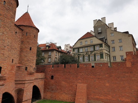 Poland - Warsaw - Re-built city walls
