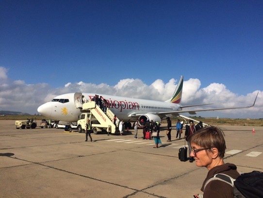 Äthiopien - Mekele - Schon wieder nicht ausgeschlafen... Flug von Addis nach Mek‘ele im Norden am frühen Morgen. Von dort Start in die Danakil Senke, einem der heißesten Plätze der Welt.