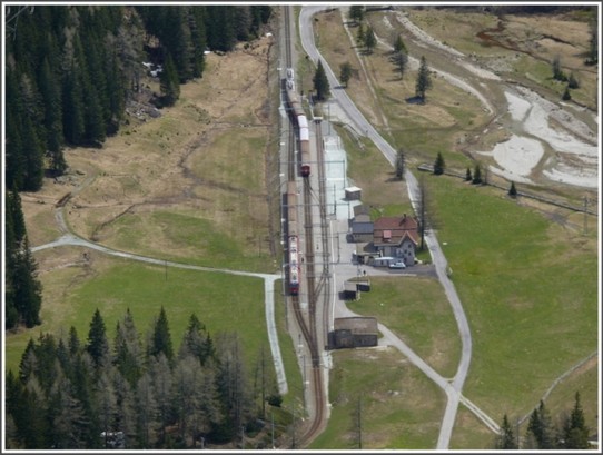 Schweiz - Graubünden - Cavaglia Strecke Berninabahn, Blick von Alp Grüm