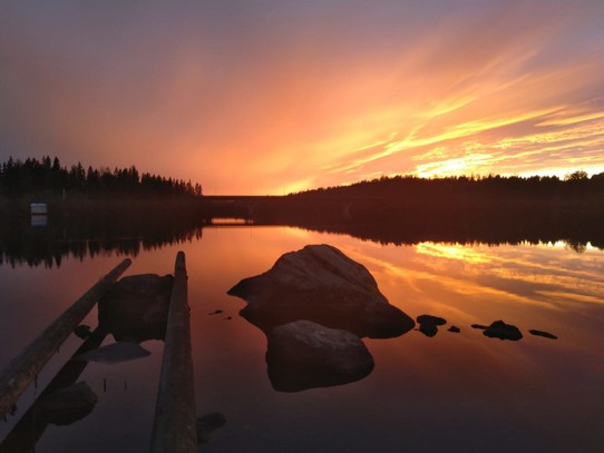 Finnland - Turku - Sonnenuntergang am Särkijarvi See