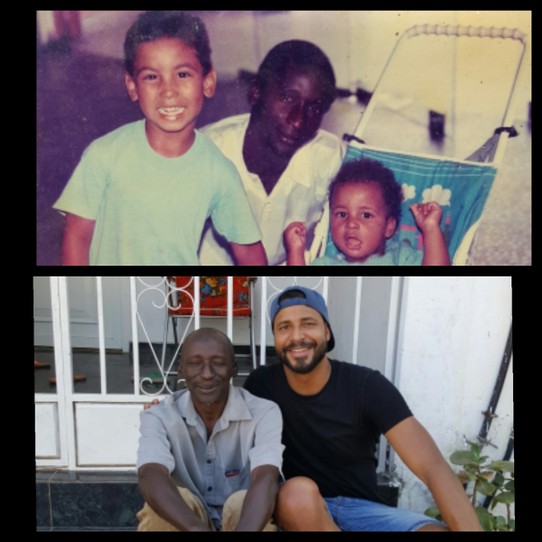 Gambia -  - Diese Bilder trennen 30 Jahre. Oben ist mein Onkel Ansu mit meinem großen Bruder und mir zu sehen. Heute bin ich der größere. Ich habe meinen Onkel heute zum ersten mal bewußt kennengelernt. Schönes Gefühl..... 