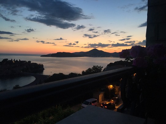 Montenegro - Sveti Stefan - Unser Blick vom Balkon 