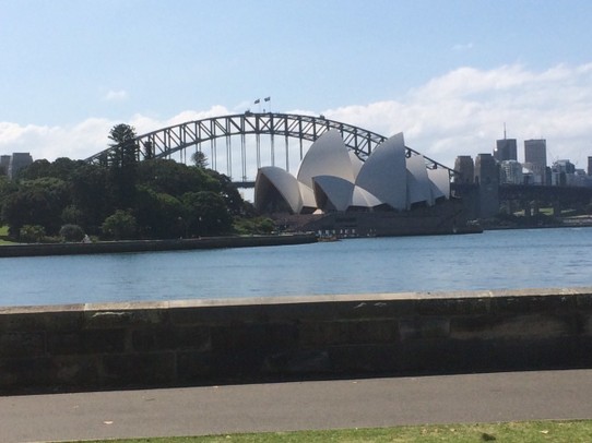 Australia - Annandale - The Opera house seen from the Royal Botanic Garden. 