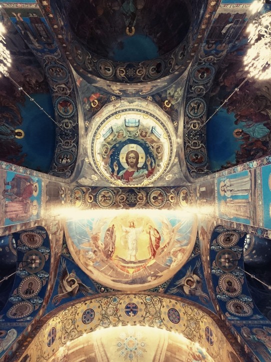 Russland - Sankt Petersburg - Cathedral on the Spilled Blood - Deckengemälde