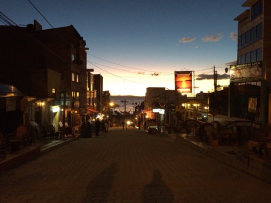 Bolivien -  - Sonnenuntergang in Copa