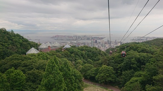 Japan - Kōbe - Mit der Gondel ist's bequemer. Und einen schönen Blick auf Kobe hat man auch.