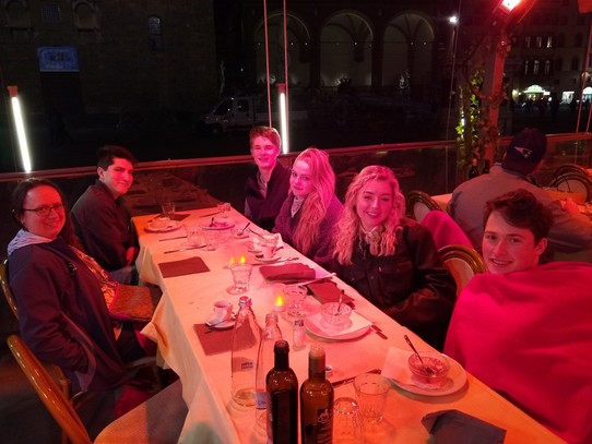 Italy - Florence - Dinner outside of Uffuzi Gallery