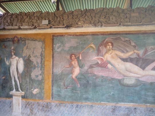Italy - Pompeii - Well preserved paintings from 79 CE