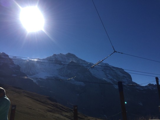 Schweiz - Grindelwald - Wind bläst mit 75:(km
Gemessen wurden hier schon über 300
Heute oben Jungfraujoch kannmannicht ins Freie wegen dem Stutm