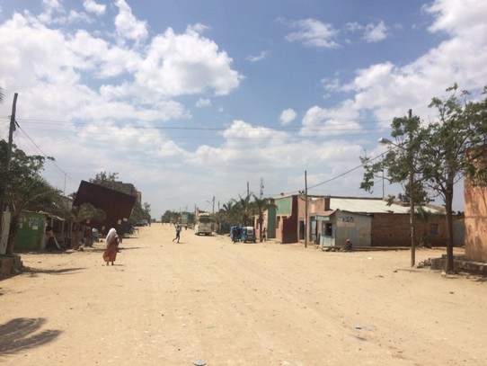 Äthiopien -  - Kleinstadt Hawzen - es gibt einfach praktisch keine Autos 