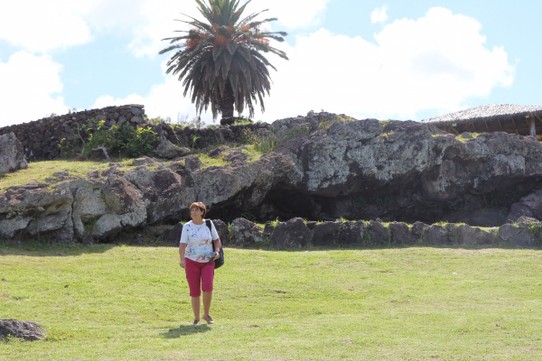 Chile - Osterinsel - Der Kundschafter sucht die Riesen - ich glaube er findet sie