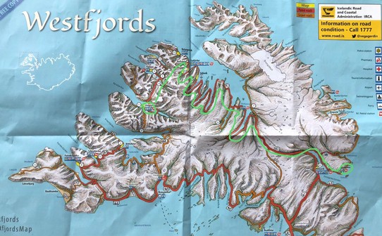 Island - Þingeyri - Ich schaue mir noch einmal unsere heutige Route an... Es warten wieder ein paar Fjorde auf uns. So schön 😍👍