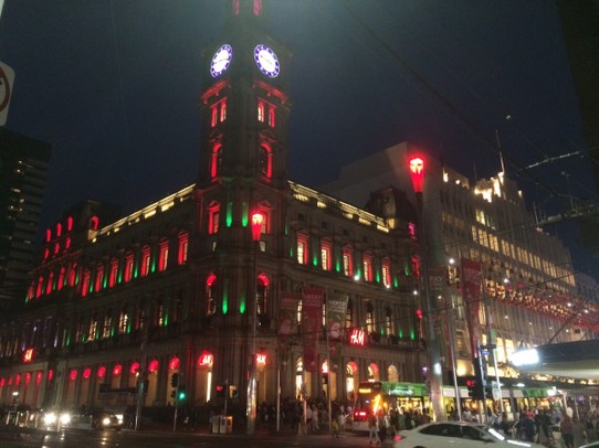 Australia - Melbourne - Some building in CBD showing its Christmas spirit. 