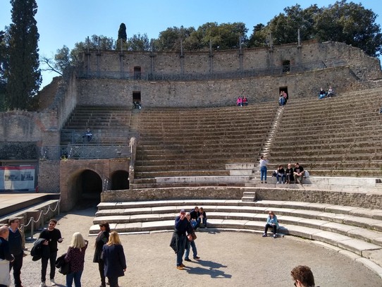 Italy - Pompeii - An ancient ampitheater.