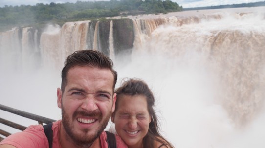 Argentinië - Puerto Iguazú - Selfies zijn lastig met al dat water