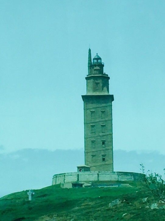 Spanien - A Coruña - Der berühmte Leuchtturm mit echtem Feuer aus der Römerzeit
