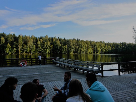 Finnland - Tampere - Nach der Schnitzeljagt erst mal am See entspannen.