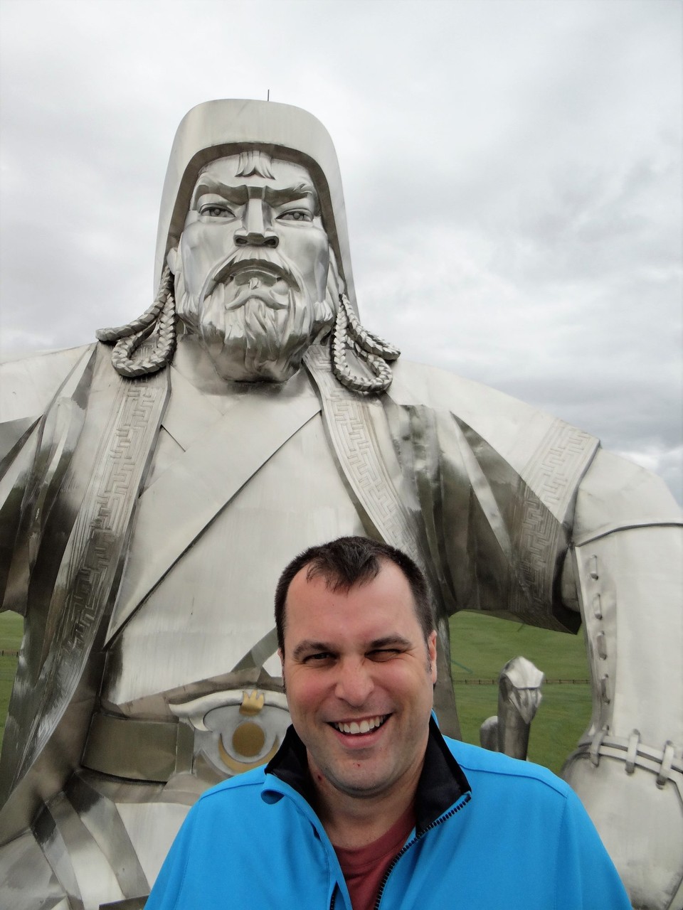 Mongolia - Baganuur - Luke on the Chinggis' horse