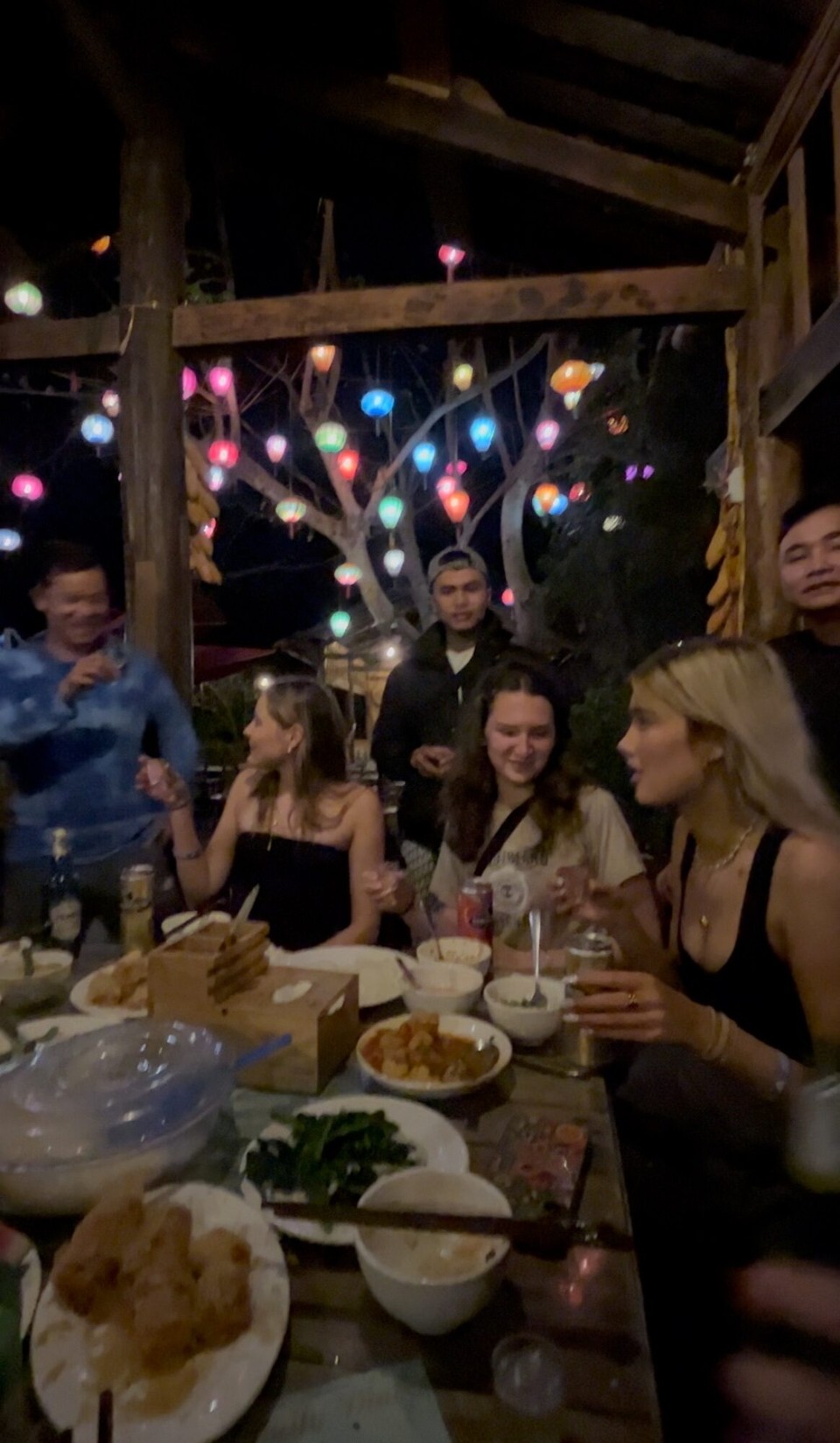 Vietnam - Ha Giang - Happy water whilst having dinner with our easy riders. Karaoke at night too - can’t wait for day 2!