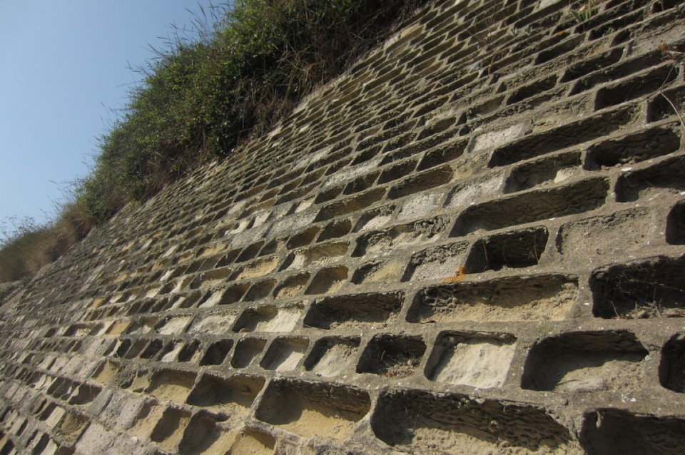 Vereinigtes Königreich - Margate - Stabilisierung der Kreidewände.