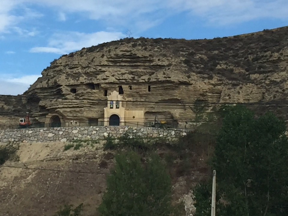 Spain - San Juan de Ortega - Tosantos, Camino del Meson
12th century Ermita de Nuestra Senora de Pena
Church dug out if the mountain. 