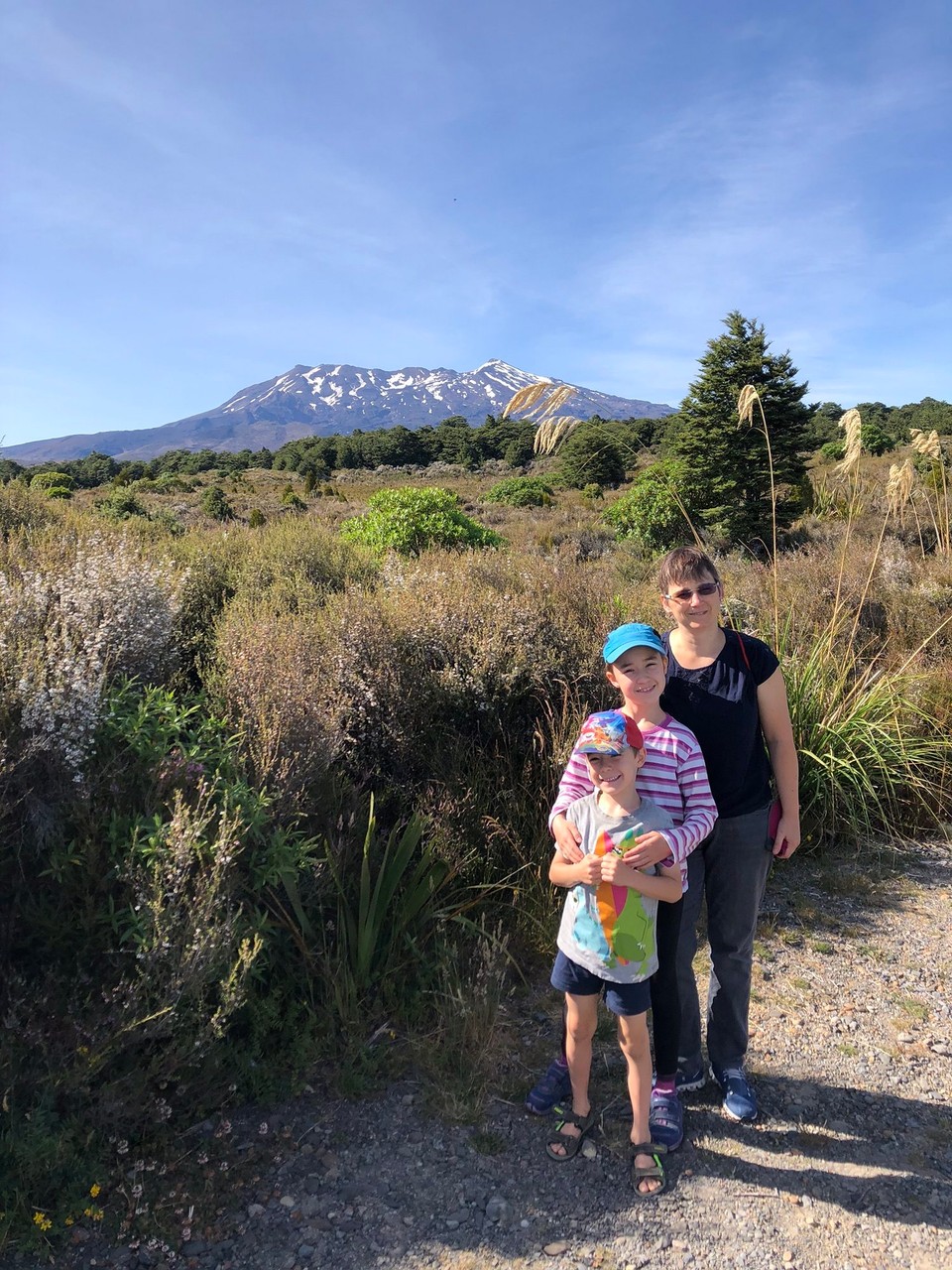 Neuseeland -  - Im Hintergrund sieht man den Mount Ruapehu.