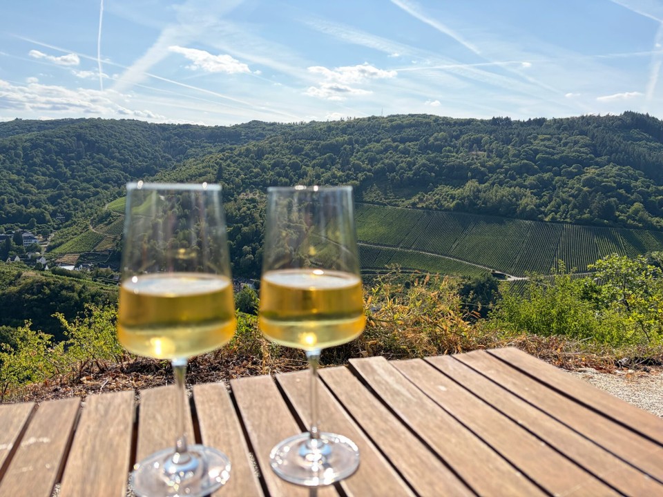 Deutschland - Traben-Trarbach - Und auch schon der erste Mosel-Riesling probiert.