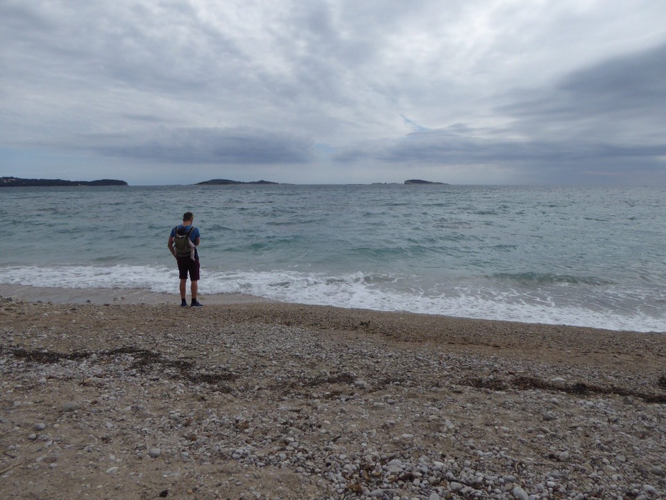 Kroatien - Župa Dubrovačka - Der Strand von Mlini - menschenleer 